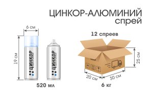 Цинкор-Алюминий Спрей® – краска с алюминием по металлу от коррозии
